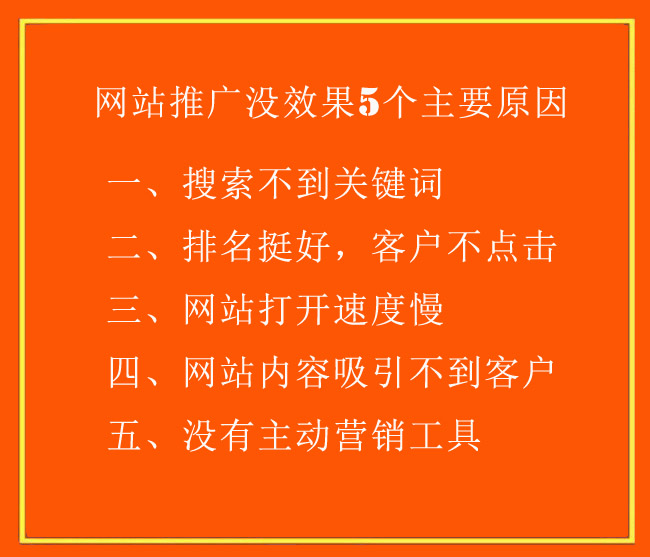 合肥網站推廣沒(méi)效果，原來是這(zhè)5個原因